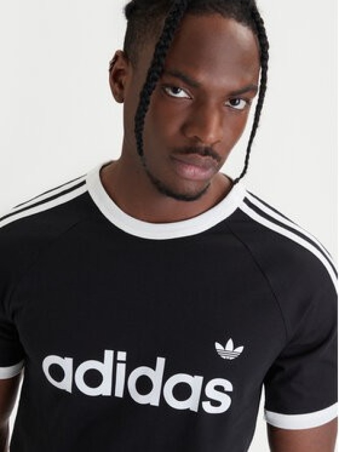adidas T-Shirt 3-Stripes Ringer KF0417 Czarny Slim Fit
