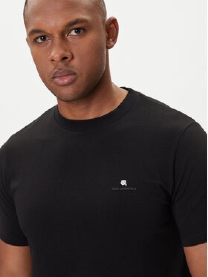 KARL LAGERFELD T-Shirt 755053 554235 Czarny Regular Fit