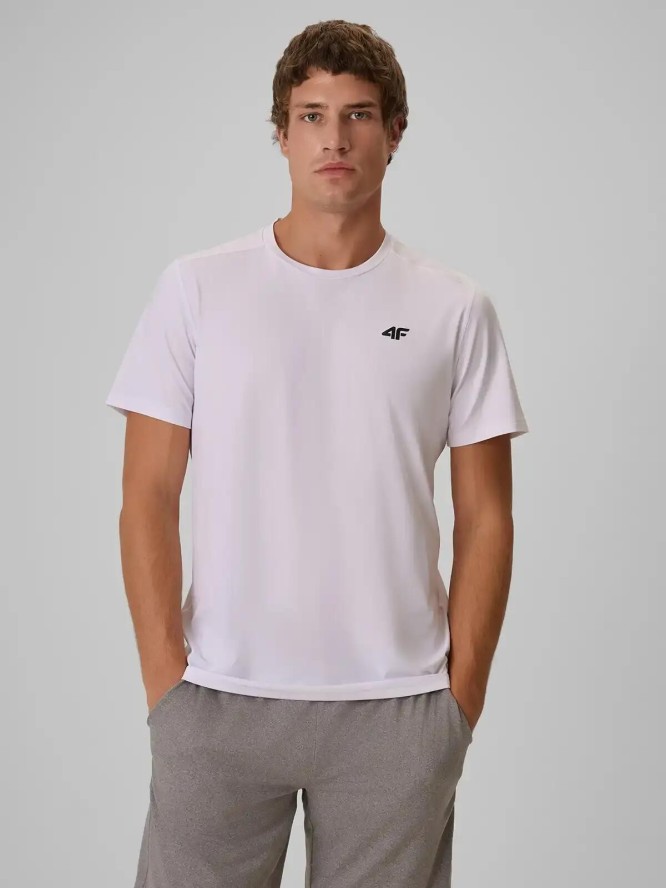 T-shirt treningowy z wykończeniem szybkoschnącym męski 4F 4FWAW26TFTSM2355