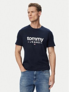 Tommy Jeans T-Shirt Graphic DM0DM23376 Granatowy Slim Fit