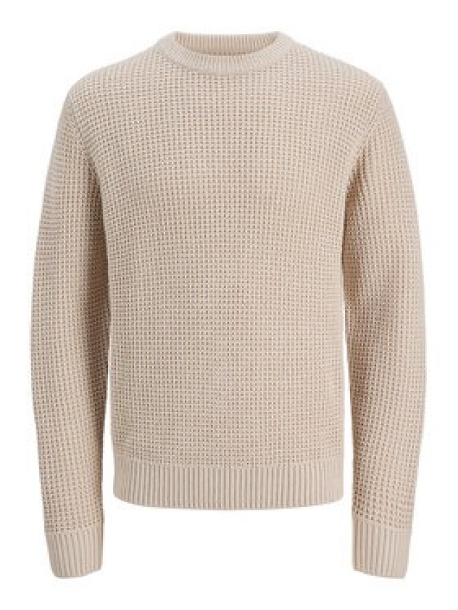 Jack & Jones Sweter Global 12287594 Beżowy Regular Fit