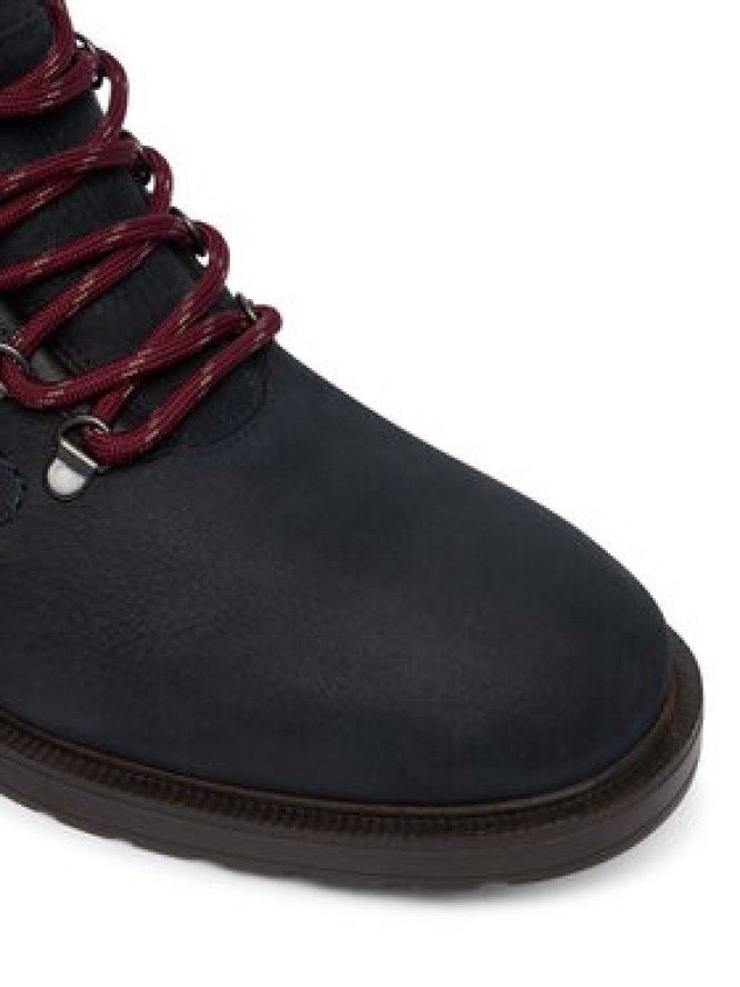 Tommy Hilfiger Trzewiki Cleated Hilfiger Wrm Hook Boot FM0FM05699 Granatowy