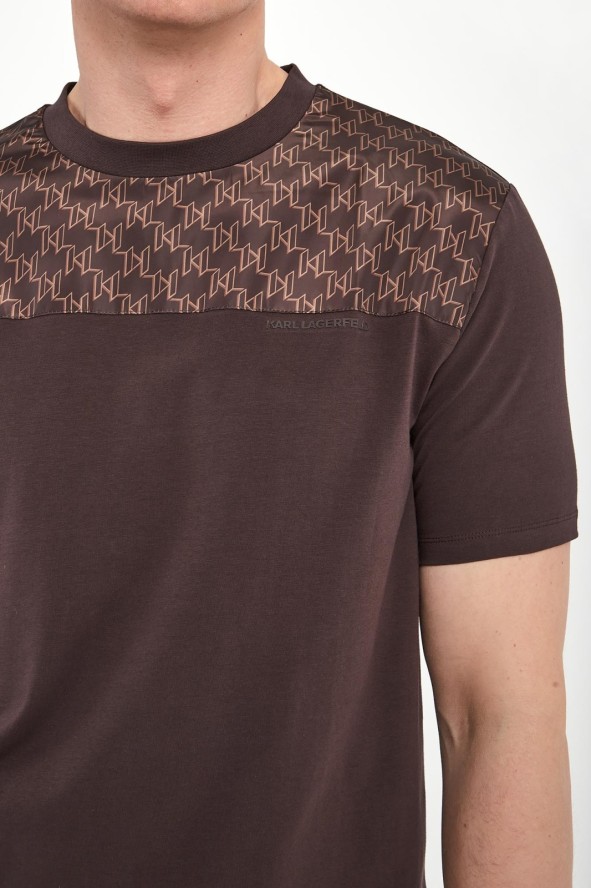 T-shirt męski z nadrukiem logo KARL LAGERFELD