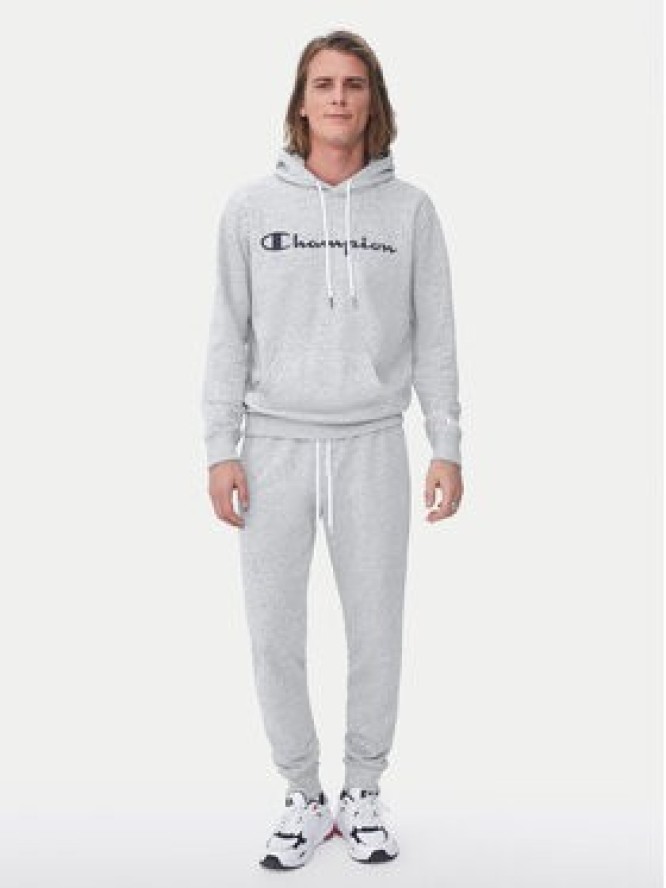 Champion Bluza Script Logo 217142 Szary Comfort Fit
