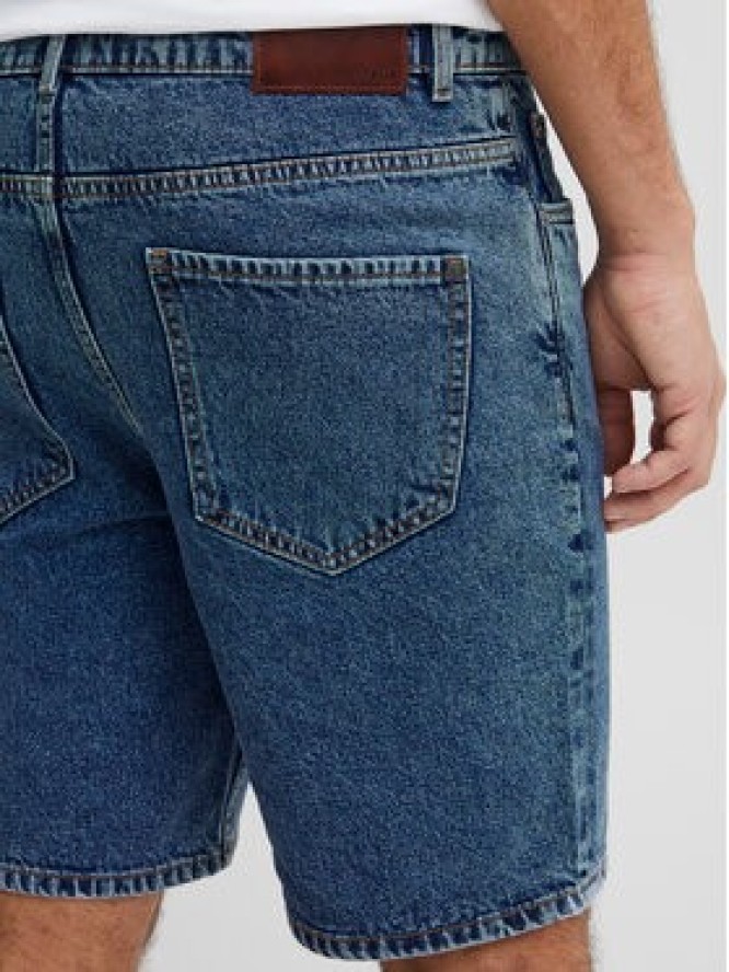 Solid Szorty jeansowe 21107657 Niebieski Straight Fit