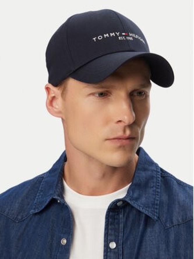 Tommy Hilfiger Czapka z daszkiem Th Established Cap AM0AM07352 Granatowy
