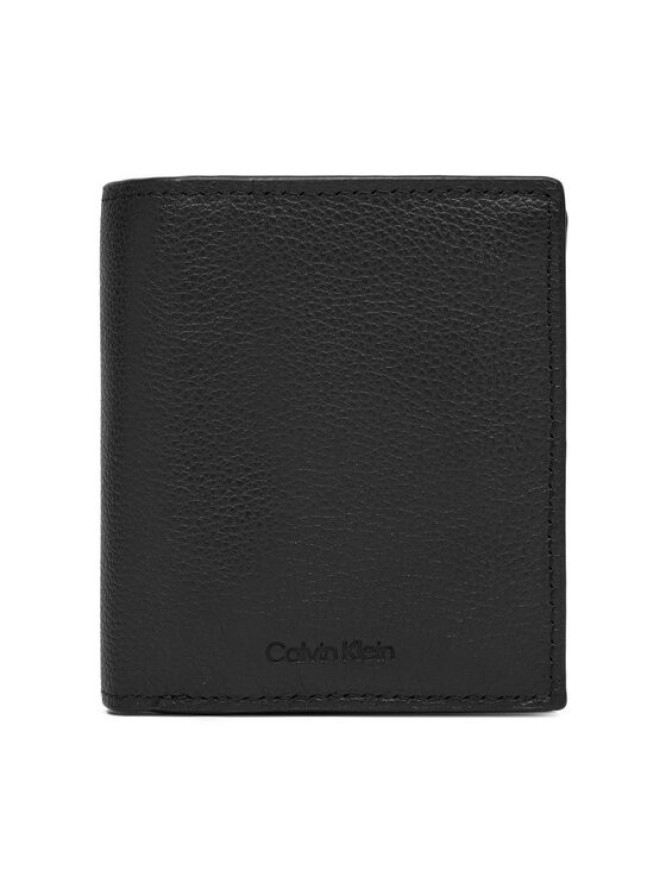 Calvin Klein Portfel Micropebble Comp Trifold W Coin LV04D1034G Czarny