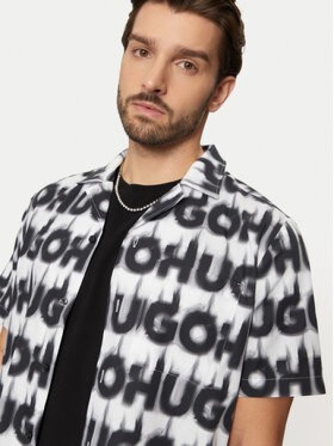 Hugo Koszula Ellino 50534240 Biały Relaxed Fit