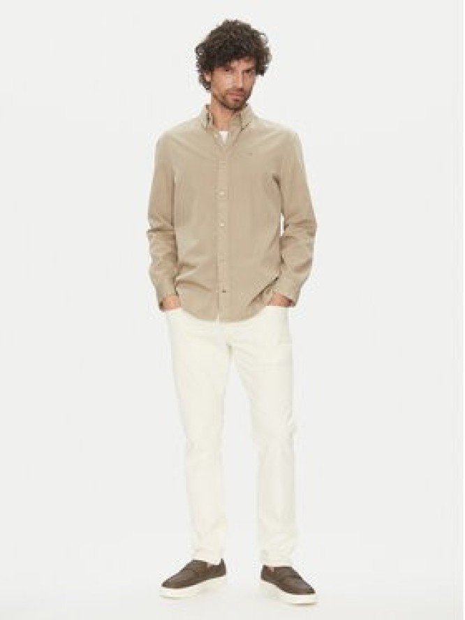 Calvin Klein Koszula K10K114200 Beżowy Comfort Fit