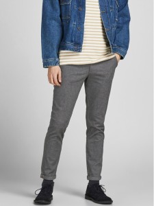 Jack & Jones Chinosy Marco 12206198 Szary Slim Fit