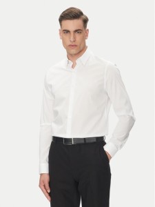 Calvin Klein Koszula Essential LV019EU030 Biały Slim Fit