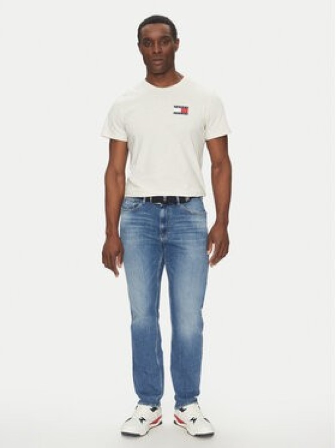 Tommy Jeans T-Shirt Essential DM0DM20740 Beżowy Slim Fit