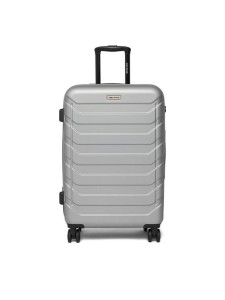 GINO ROSSI Walizka średnia C-GIN-M-003-05-SILVER Srebrny