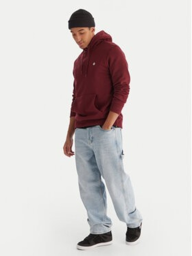 Element Bluza Icon Embroidery ELYFT00198 Bordowy Regular Fit