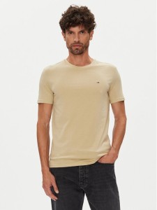 Tommy Jeans T-Shirt Jaspe DM0DM20363 Beżowy Slim Fit