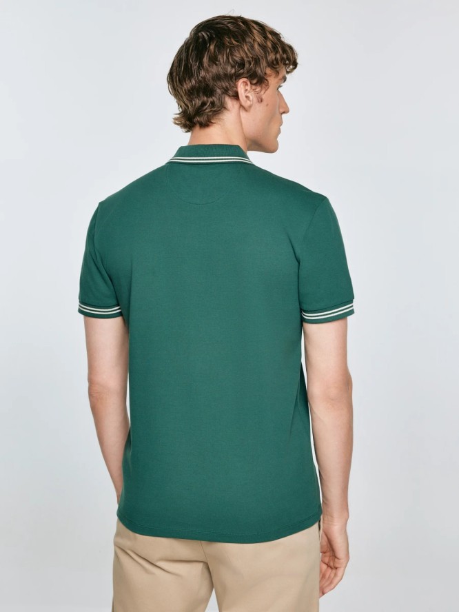 Koszulka męska polo zielona Poller 304