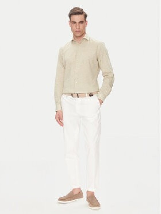 Pierre Cardin Koszula C6 41017.0451 Beżowy Modern Fit