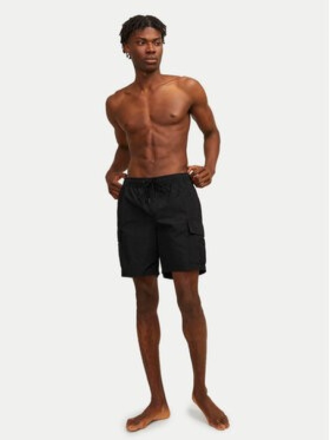 Jack & Jones Szorty kąpielowe Jpstfiji 12257214 Czarny Regular Fit