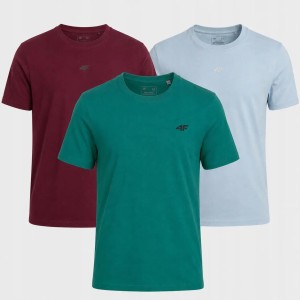 KOMPLET KOSZULEK T-SHIRT MĘSKI 4F ZESTAW 3PAK