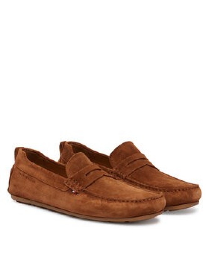 Tommy Hilfiger Mokasyny Core Hilfiegr Suede Driver FM0FM05789 Écru