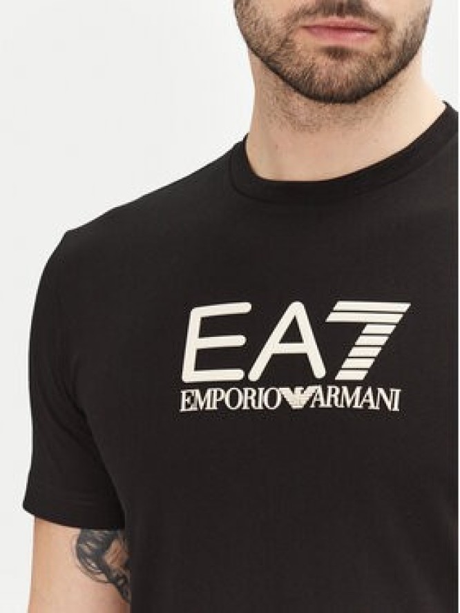 EA7 Emporio Armani T-Shirt 7M000224 AF10375 MC156 Czarny Regular Fit