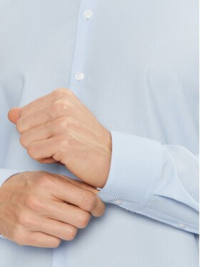 Calvin Klein Koszula Non Iron Tonal Strct Slim Shirt K10K113848 Niebieski Regular Fit