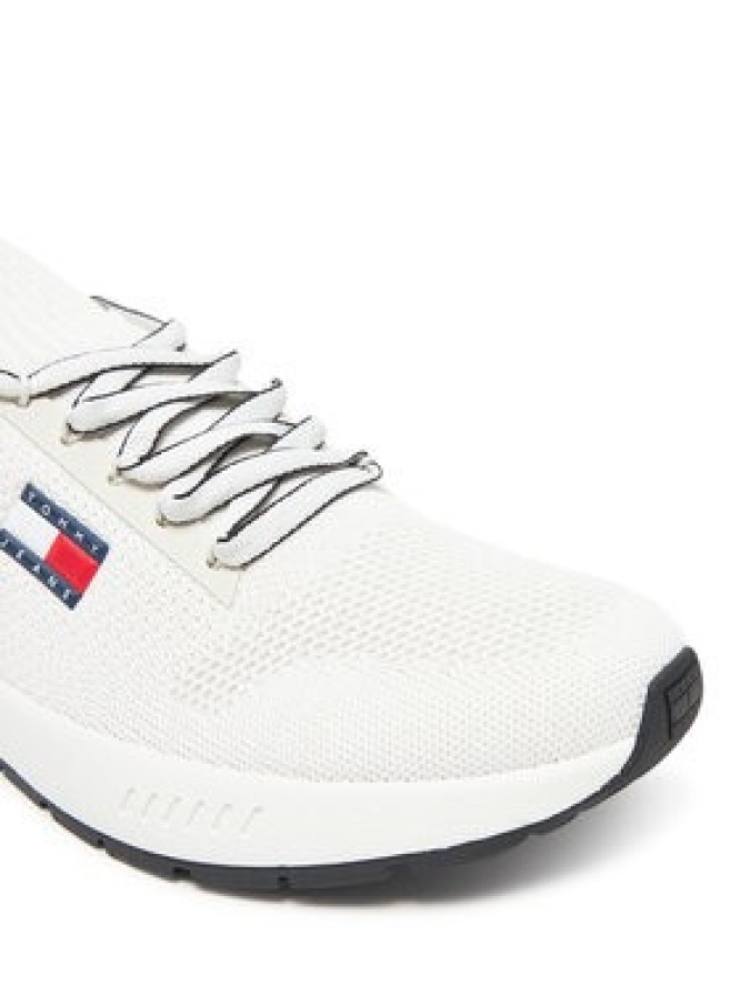 Tommy Jeans Sneakersy Tjm Runner Knitted EM0EM01580 Écru