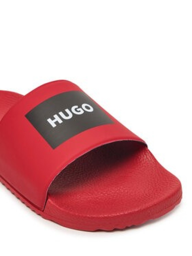 HUGO Klapki Timein Slid 50548061 Czerwony