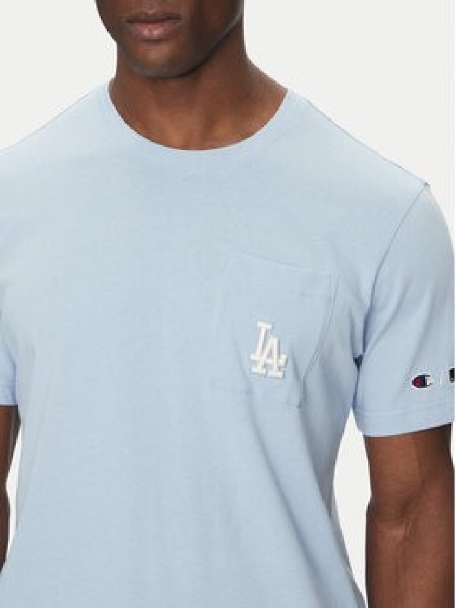 Champion T-Shirt 221038 Błękitny Regular Fit