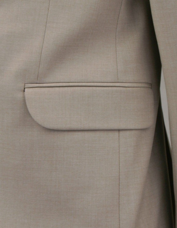 Taliowany Garnitur (Slim) - MEN'SFIELD - Beżowy