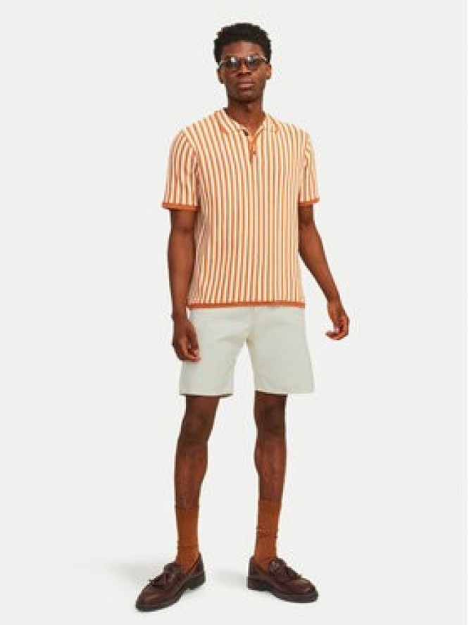 Jack & Jones Szorty jeansowe Tony 12249043 Écru Loose Fit