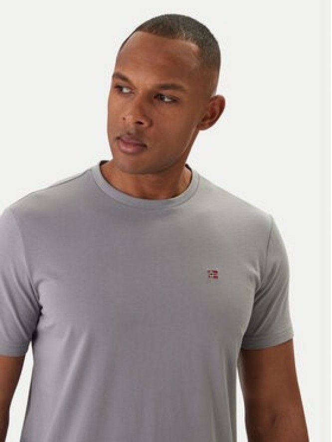Napapijri T-Shirt Salis NP0A4H8D Szary Regular Fit