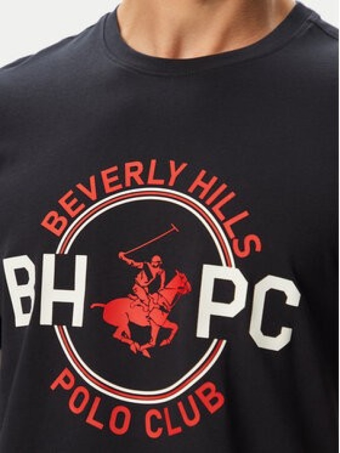 Beverly Hills Polo Club T-Shirt P-SS26M-TS1258 Granatowy Regular Fit