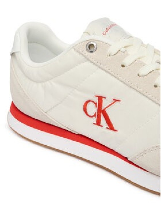 Calvin Klein Jeans Sneakersy Retro Runner Ess Mix Mat YM0YM01361 Beżowy
