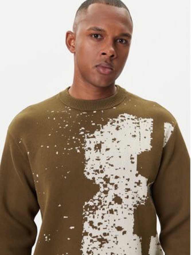 G-Star Raw Sweter Sprayed 89 D27772-D488 Zielony Relaxed Fit