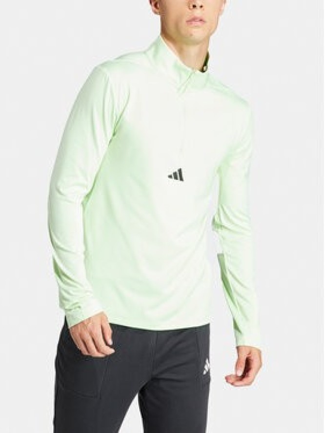 adidas Bluza techniczna Workout IS3803 Zielony Slim Fit