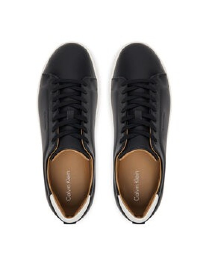 Calvin Klein Sneakersy Pure Low Laceup Cupsole Hf Lth HM0HM01859 Czarny