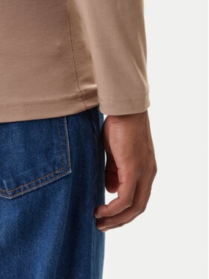 Tommy Hilfiger Longsleeve MW0MW10804 Beżowy Slim Fit