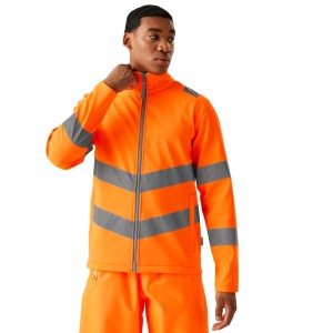 Kurtka Softshellowa Męska 2 Warstwy HiVis