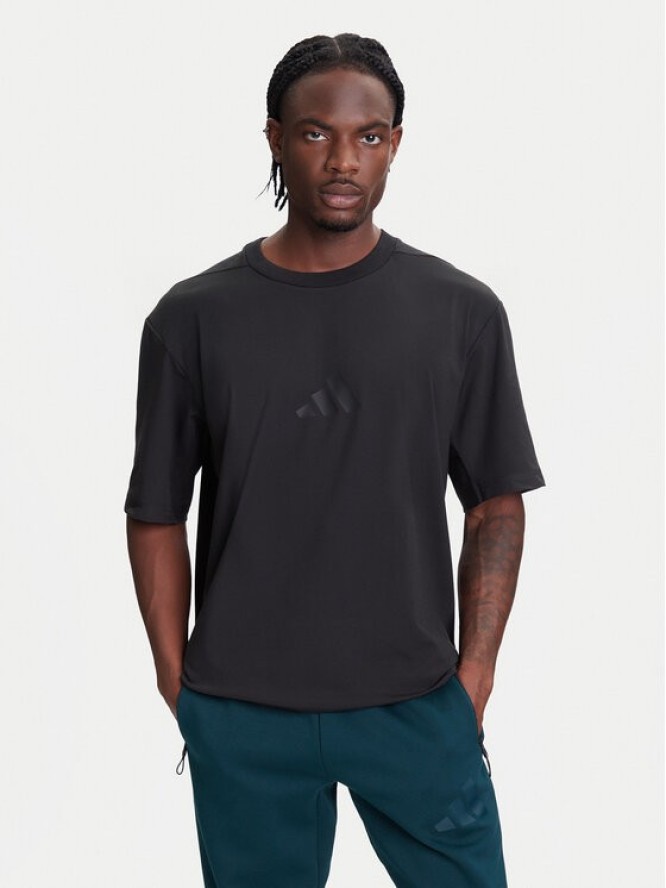 adidas T-Shirt Z.N.E. JJ1151 Czarny Loose Fit