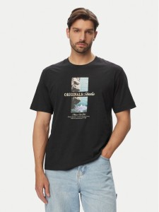 Jack & Jones T-Shirt Norrebro Photo 12291022 Czarny Regular Fit