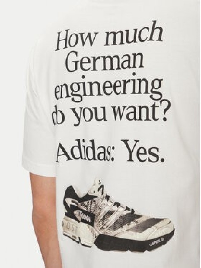adidas T-Shirt German Engineering Graphic JP1527 Biały Regular Fit