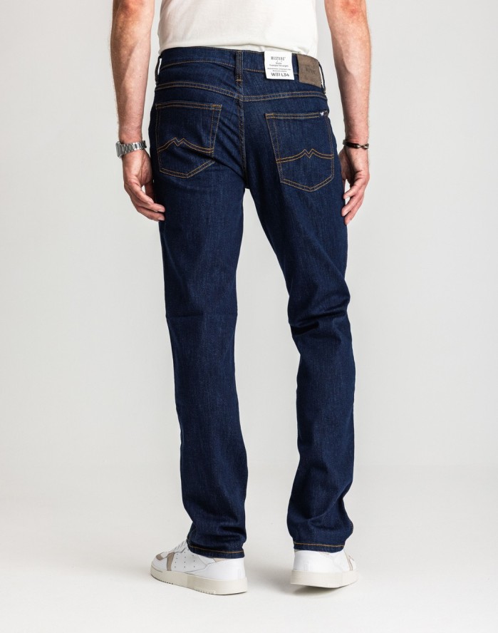 Męskie Spodnie Jeansowe Mustang Style Tramper Straight Denim Blue 1017121 5000 901