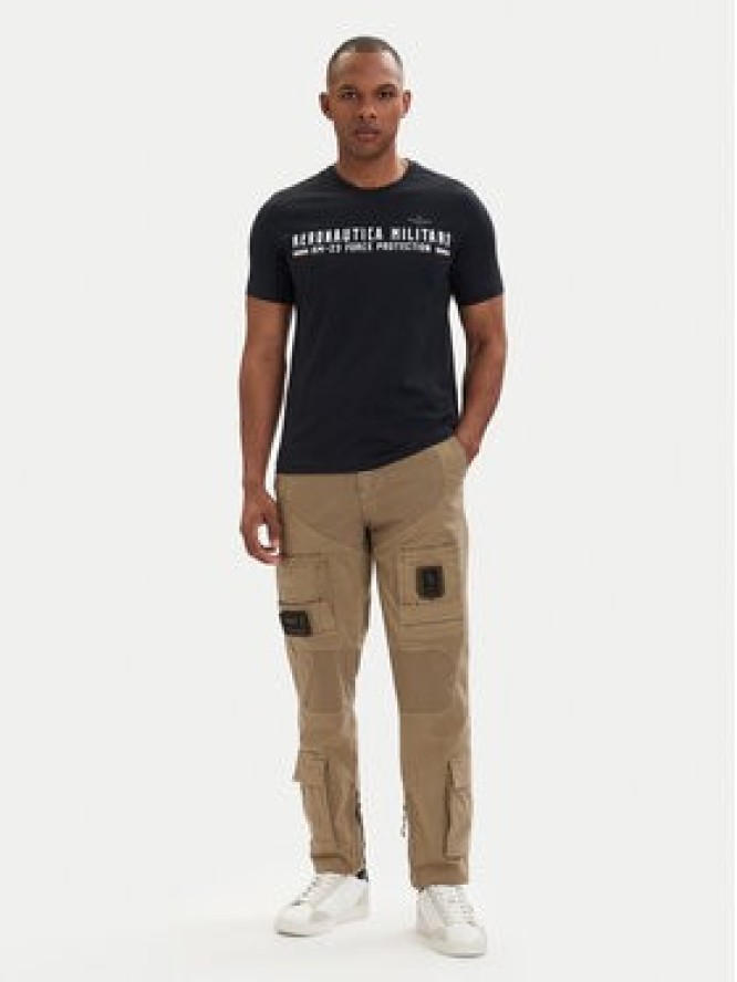 Aeronautica Militare Spodnie cargo 261PA1387UCT01493 Khaki Regular Fit