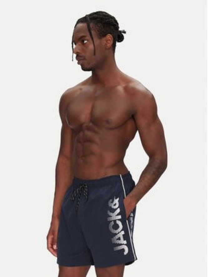 Jack & Jones Szorty kąpielowe Maui 12275129 Granatowy Regular Fit