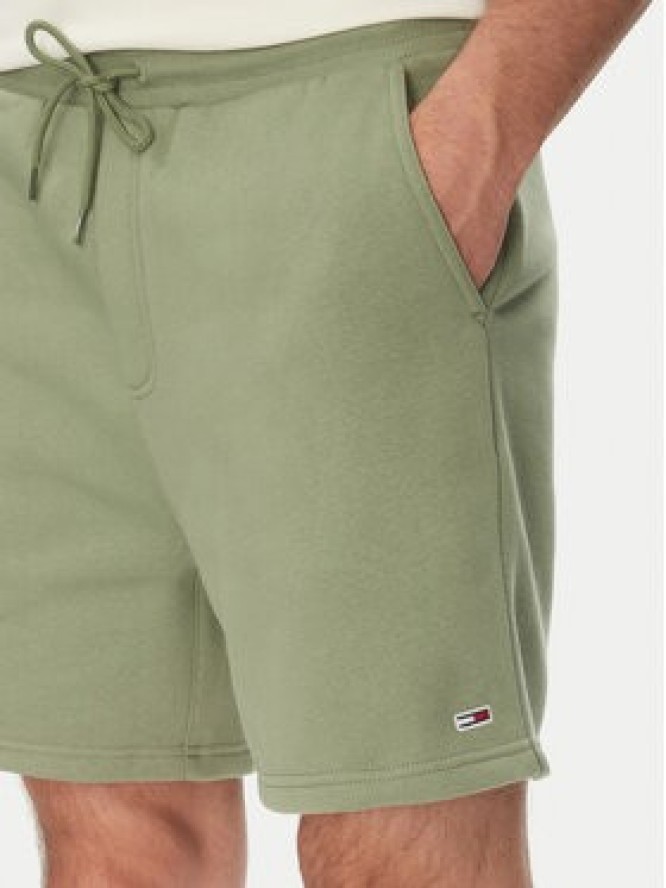 Tommy Jeans Szorty sportowe Flag Beach DM0DM21931 Zielony Regular Fit