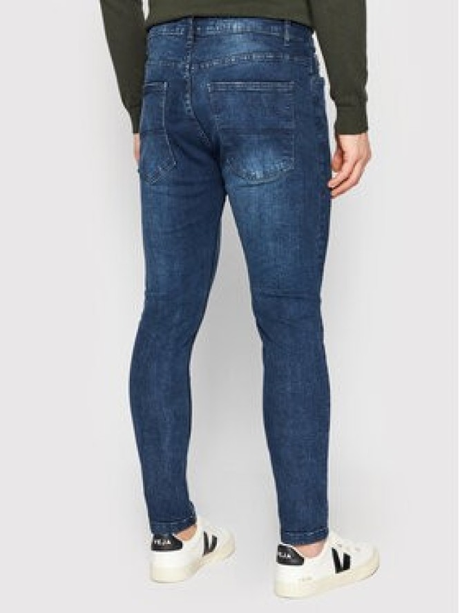 Brave Soul Jeansy MJN-MADISONDARK Granatowy Skinny Fit