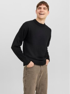 Jack & Jones Sweter 12236774 Czarny Regular Fit