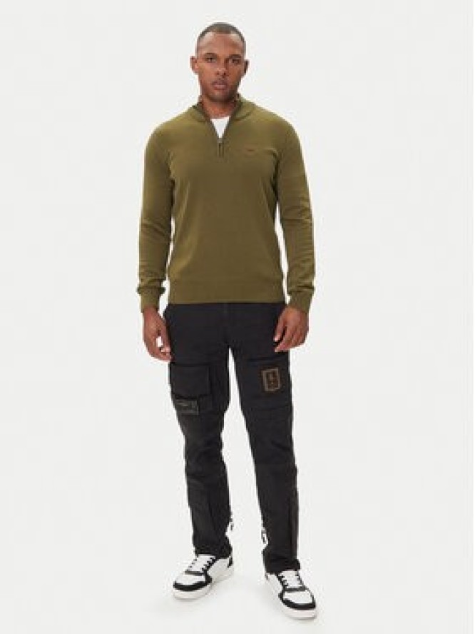 Aeronautica Militare Sweter 252MA1578UL00506 Zielony Regular Fit