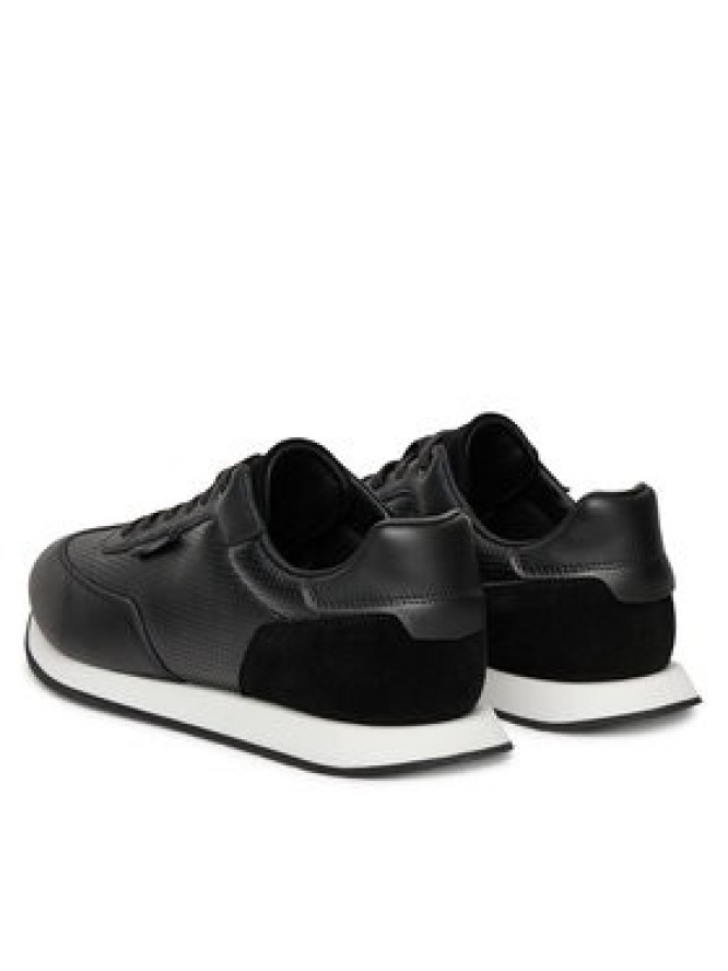 Calvin Klein Sneakersy Low Prof Runn Laceup Perf Lth HM0HM01871 Czarny